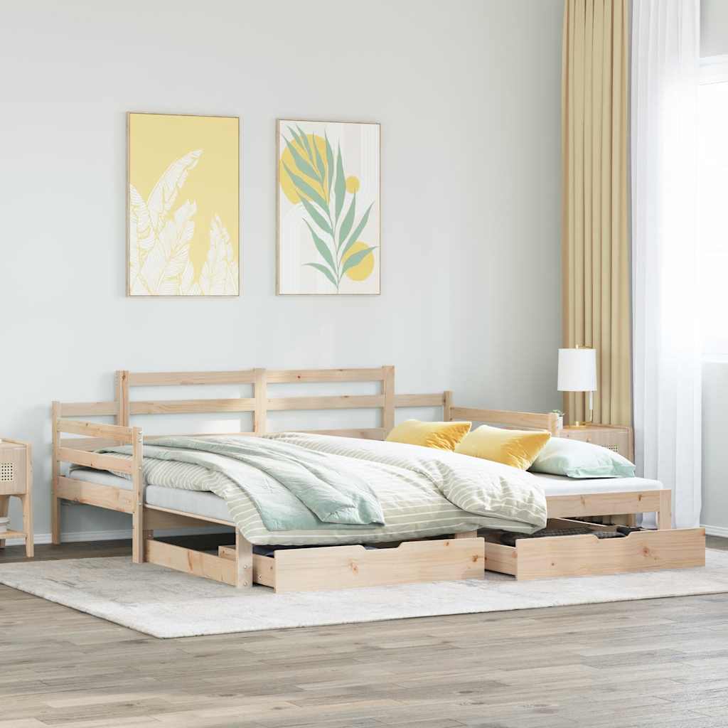 Daybed With Trundle And Drawers Without Mattress Single