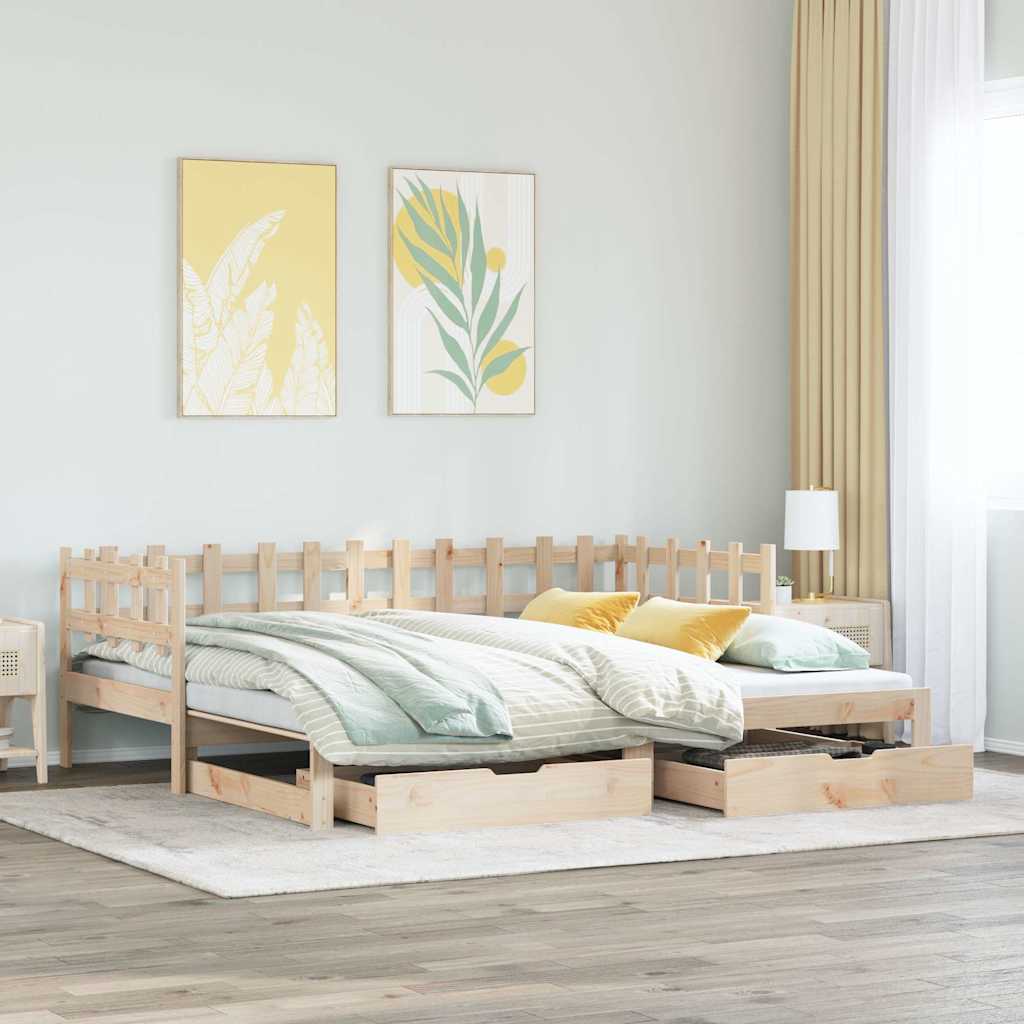 Daybed With Trundle And Drawers Without Mattress Single