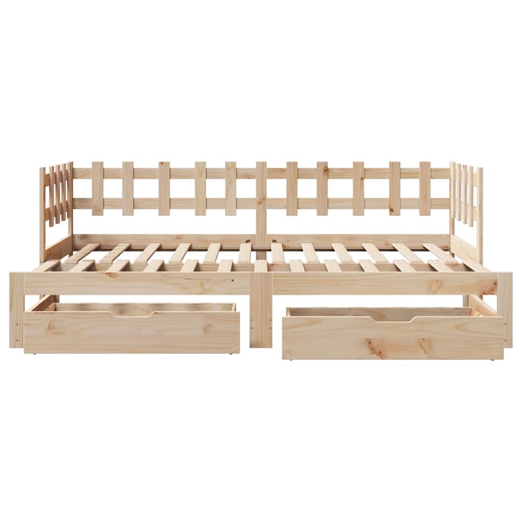Daybed With Trundle And Drawers Without Mattress Single