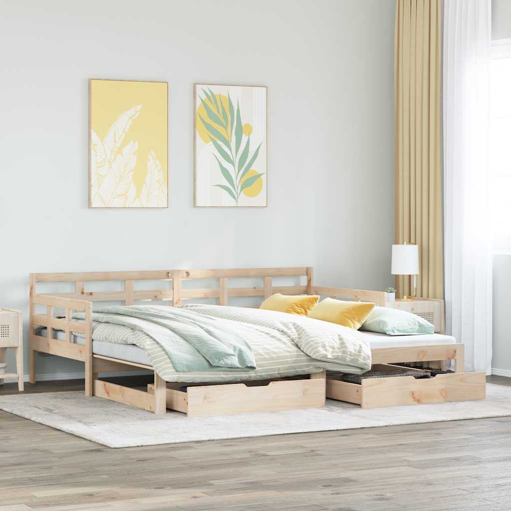 Daybed With Trundle And Drawers Without Mattress