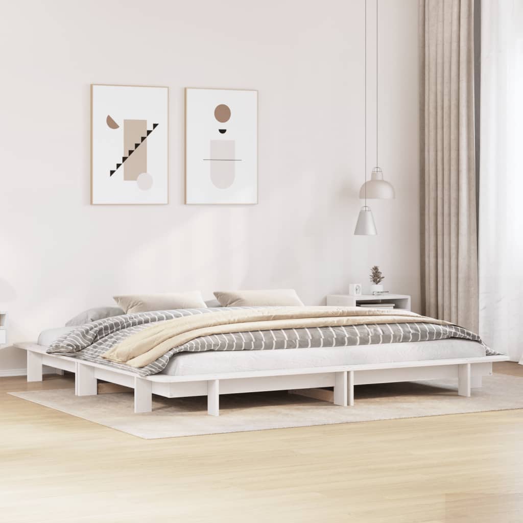 Bed Frame Without Mattress Super King Solid Wood Pine