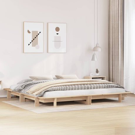 Bed Frame Without Mattress Super King Solid Wood Pine
