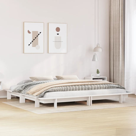 Bed Frame Without Mattress Super King Solid Wood Pine