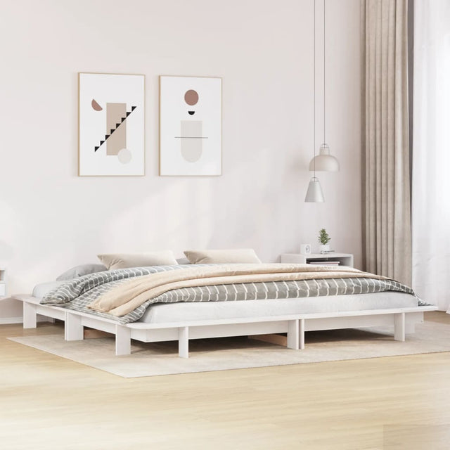 Bed Frame Without Mattress Super King Solid Wood Pine