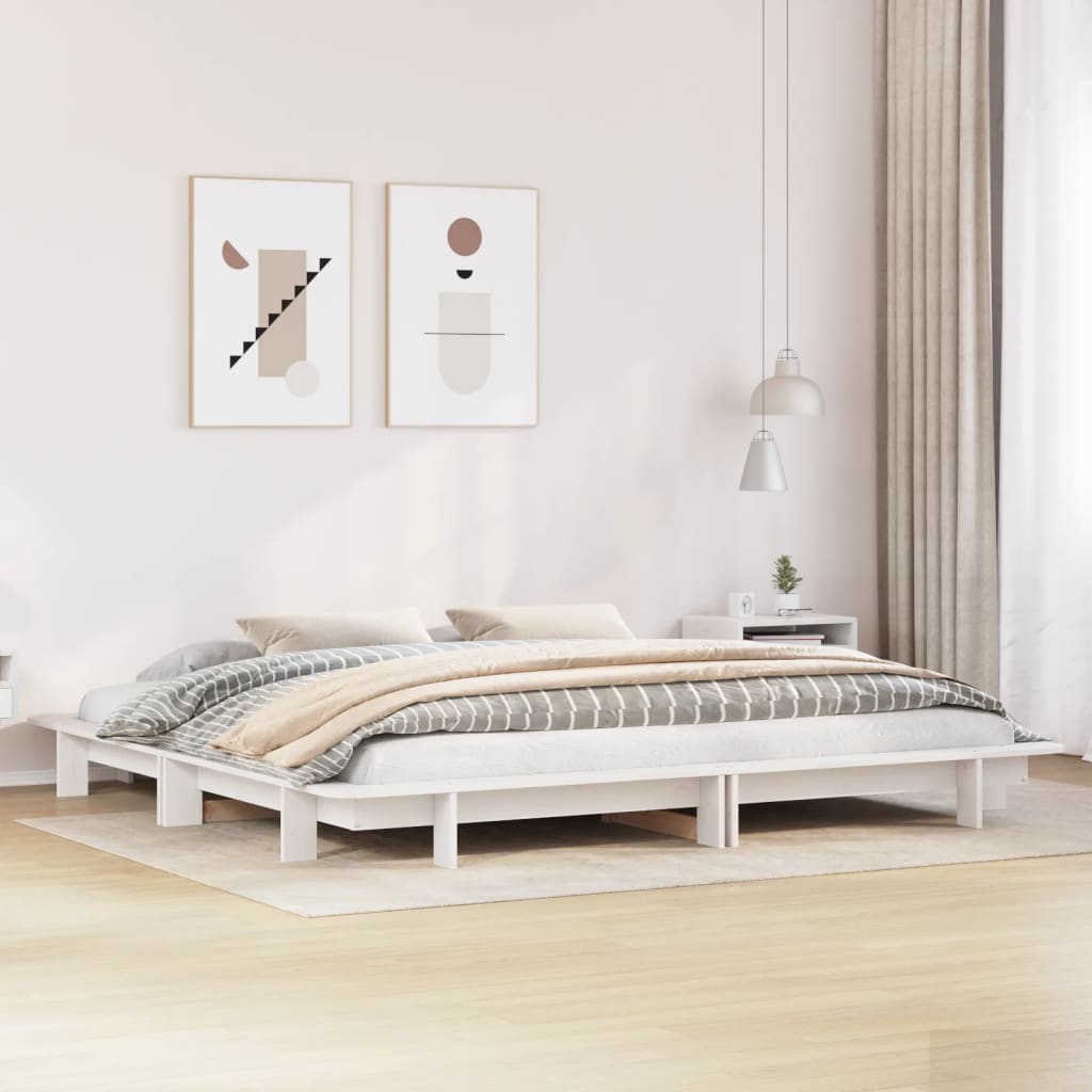 Bed Frame Without Mattress Super King Solid Wood Pine