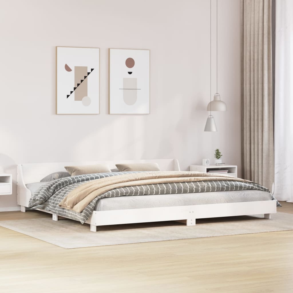 Bed Frame Without Mattress King Size Solid Wood Pine