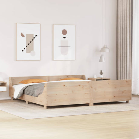 Bed Frame Without Mattress Solid Wood Pine