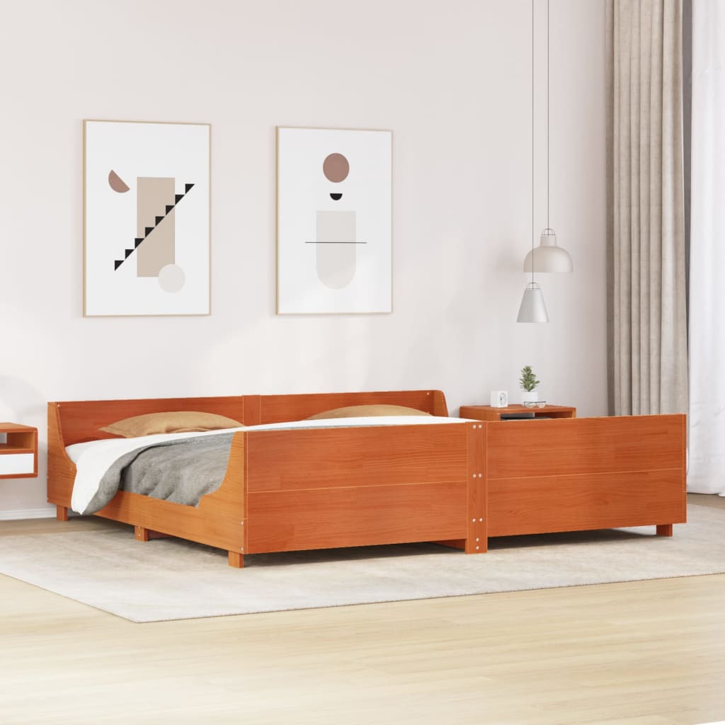 Bed Frame Without Mattress Solid Wood Pine