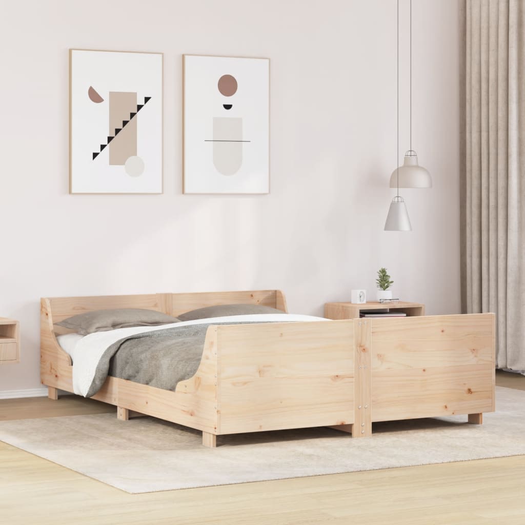 Bed Frame Without Mattress Solid Wood Pine