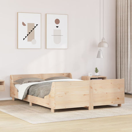 Bed Frame Without Mattress Solid Wood Pine