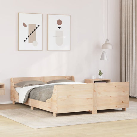 Bed Frame Without Mattress Solid Wood Pine