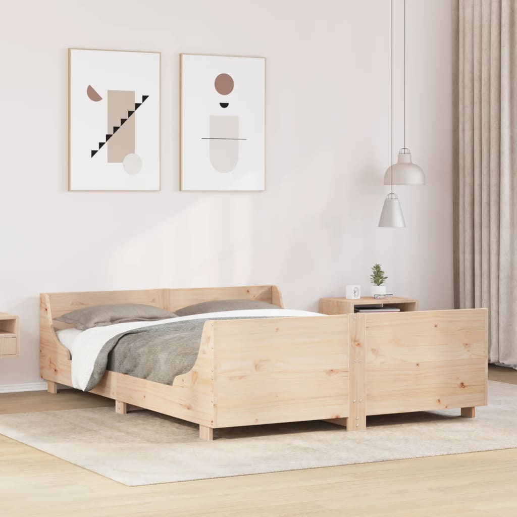 Bed Frame Without Mattress Solid Wood Pine