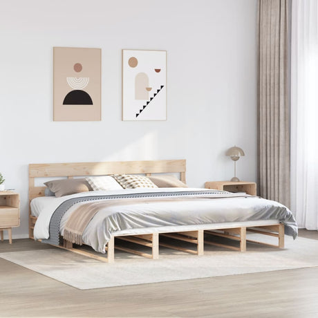 Bed Frame Without Mattress Solid Wood Pine