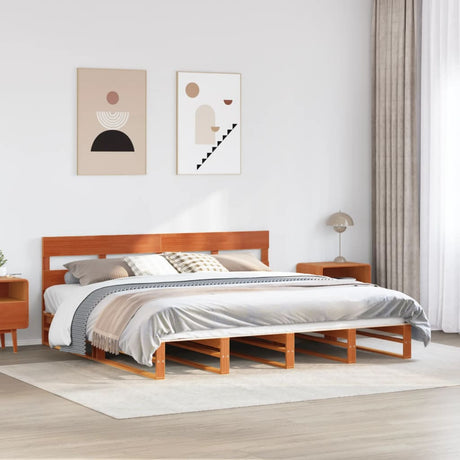 Bed Frame Without Mattress Solid Wood Pine