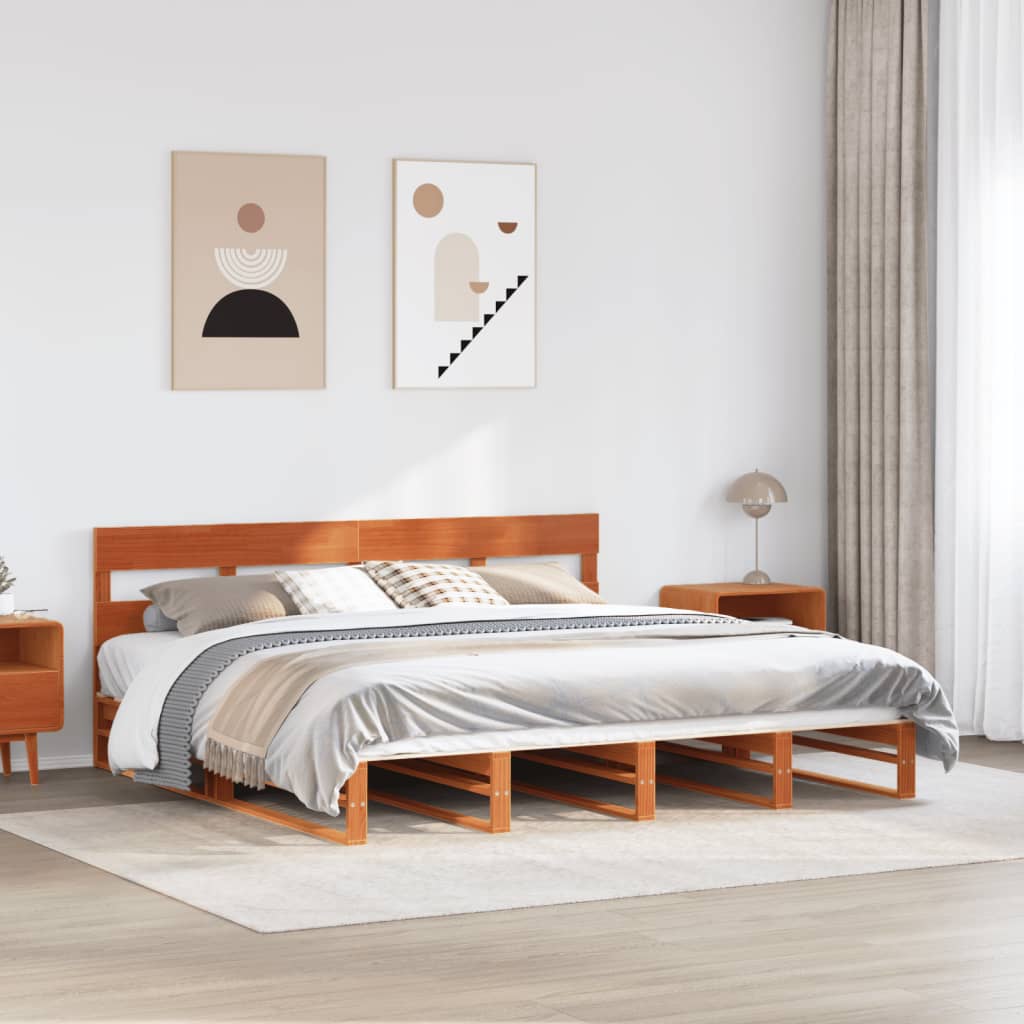 Bed Frame Without Mattress Solid Wood Pine