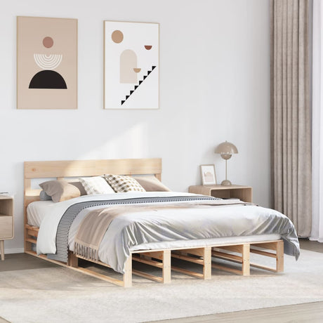 Bed Frame Without Mattress Solid Wood Pine