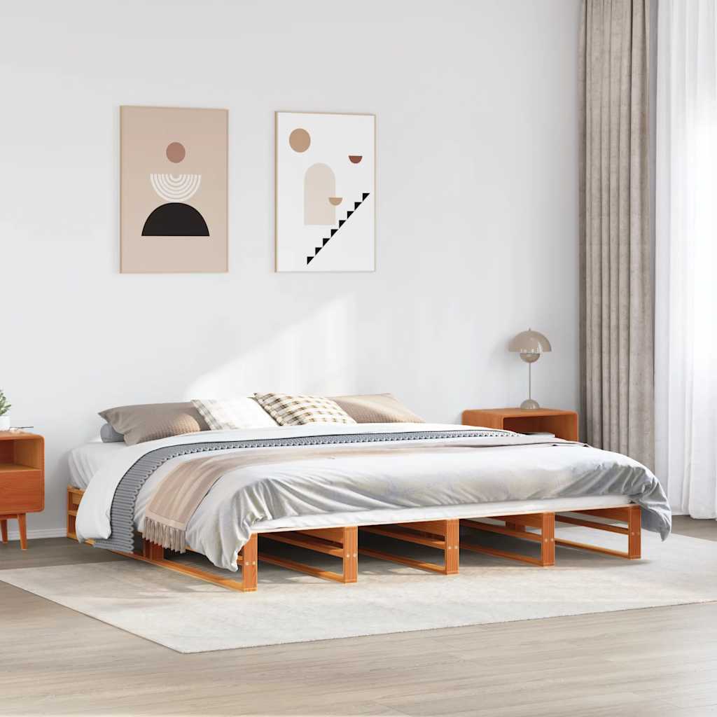 Bed Frame Without Mattress Solid Wood Pine