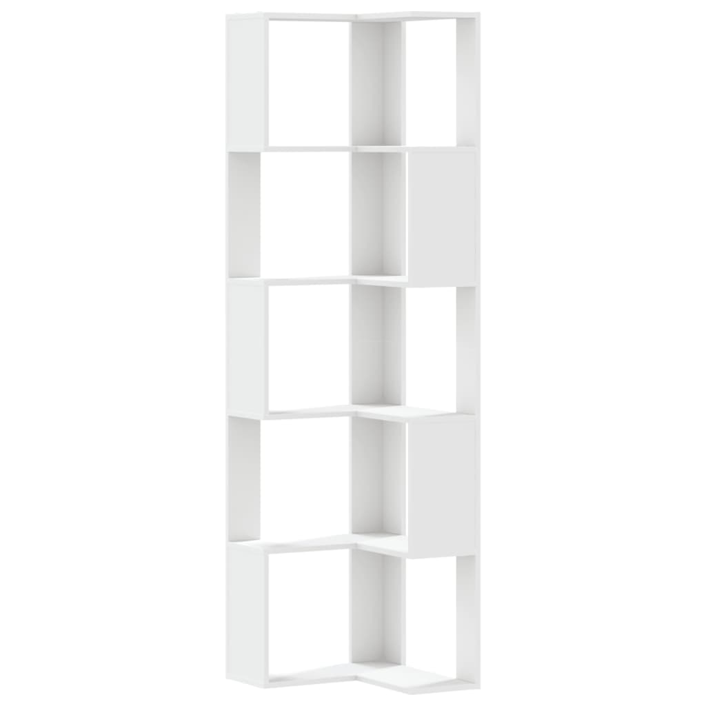 Corner Bookcase 5-Tier 50X50X179 Cm Engineered Wood