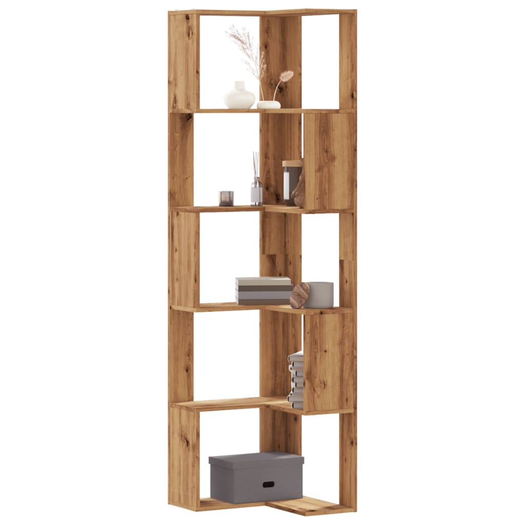 Corner Bookcase 5-Tier 50X50X179 Cm Engineered Wood