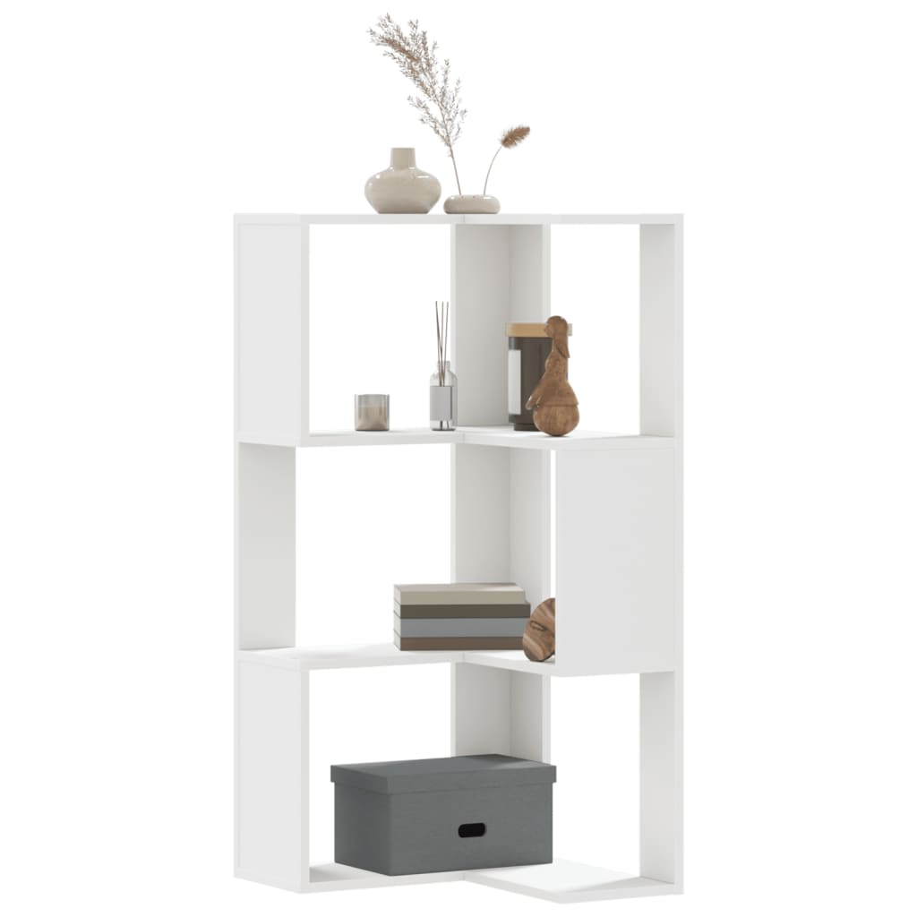 Corner Bookcase 3-Tier 50X50X102 Cm Engineered Wood