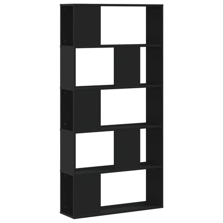 Bookcase 5-Tier 80.5X23.5X162.5 Cm Engineered Wood