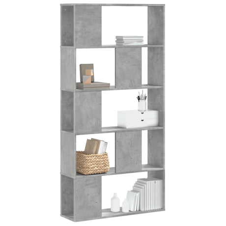 Bookcase 5-Tier 80.5X23.5X162.5 Cm Engineered Wood