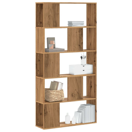 Bookcase 5-Tier 80.5X23.5X162.5 Cm Engineered Wood