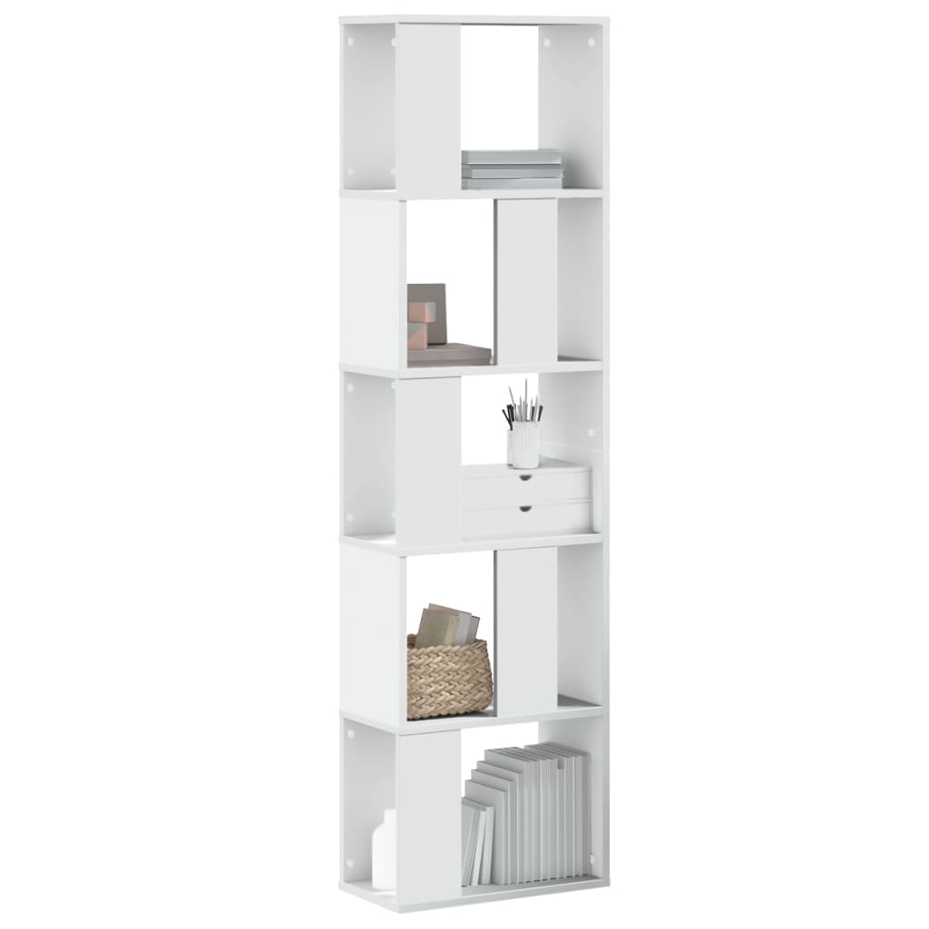 Bookcase 5-Tier 80.5X23.5X162.5 Cm Engineered Wood