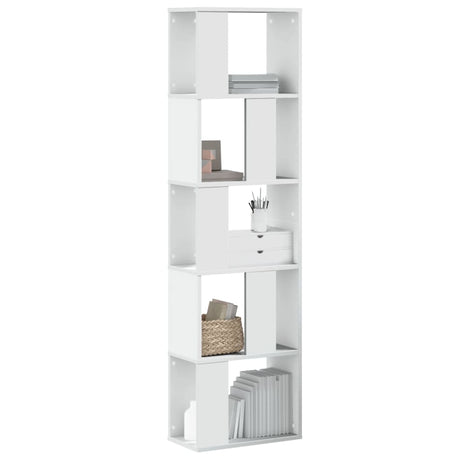 Bookcase 5-Tier 80.5X23.5X162.5 Cm Engineered Wood