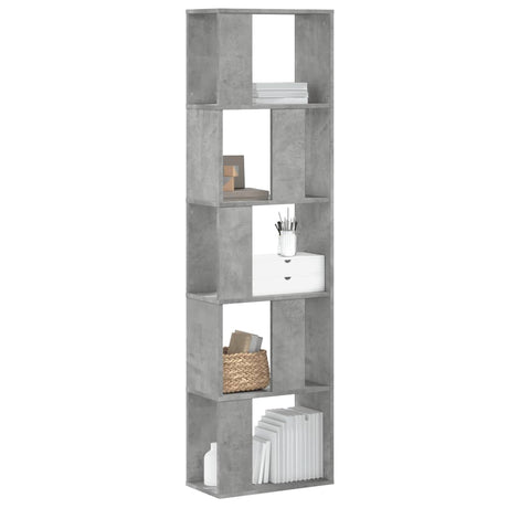 Bookcase 5-Tier 80.5X23.5X162.5 Cm Engineered Wood