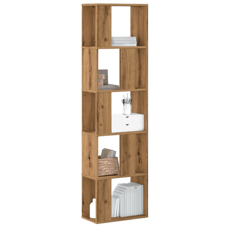 Bookcase 5-Tier 80.5X23.5X162.5 Cm Engineered Wood