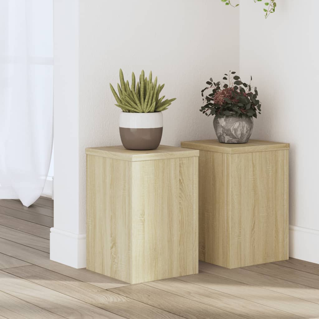 Plant Stands 2 Pcs Engineered Wood