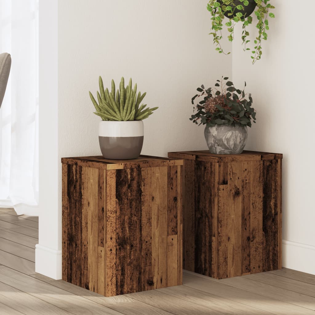Plant Stands 2 Pcs Engineered Wood