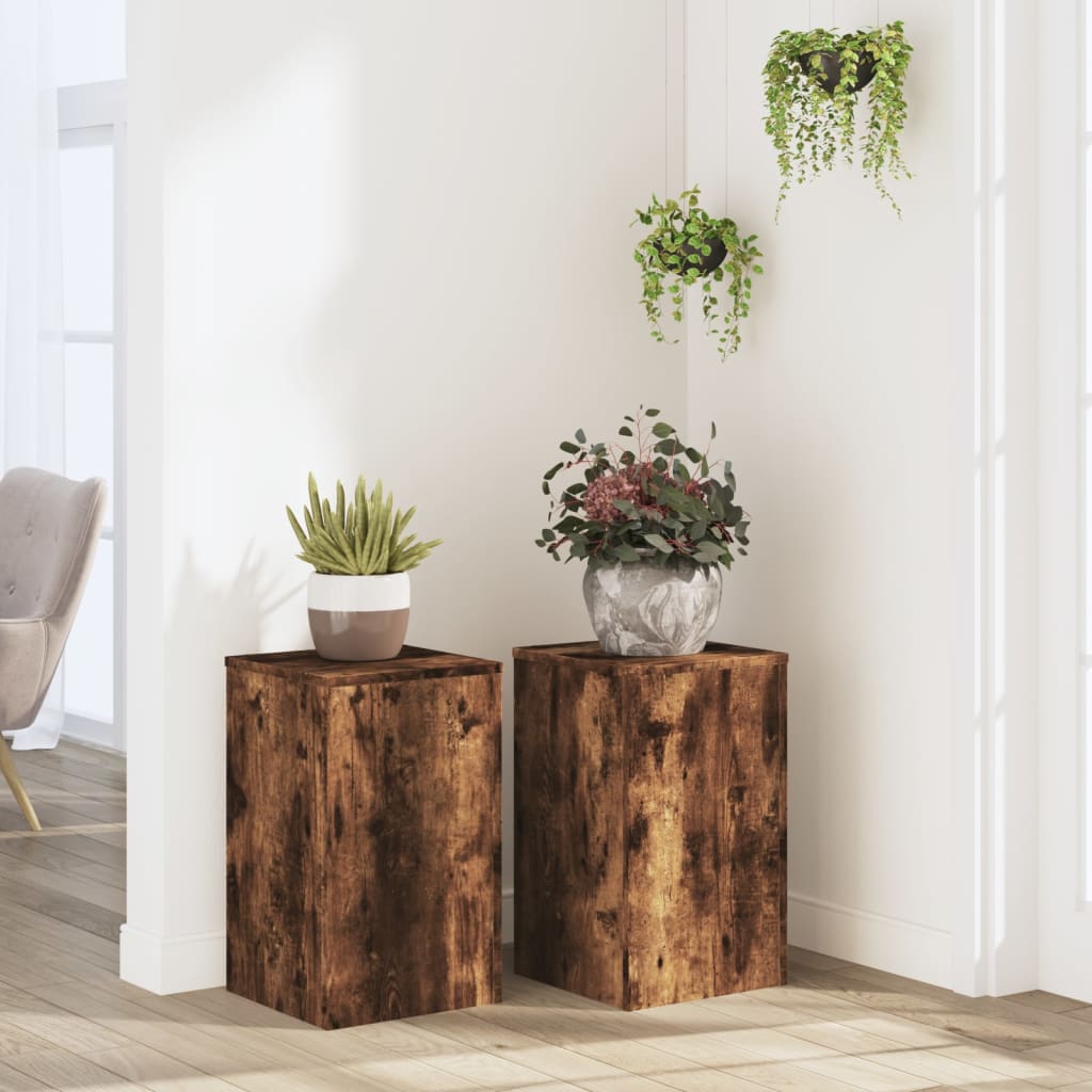 Plant Stands 2 Pcs Engineered Wood