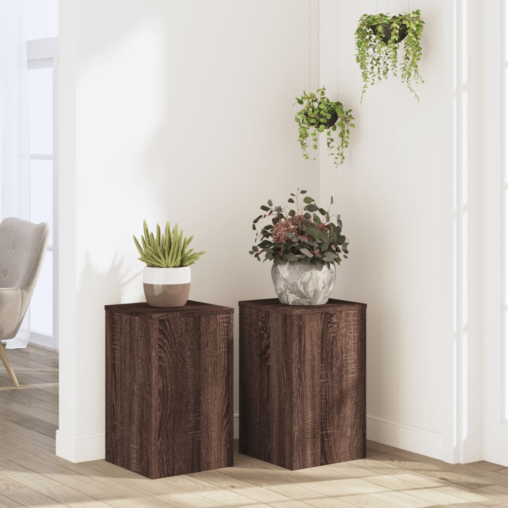 Plant Stands 2 Pcs Engineered Wood