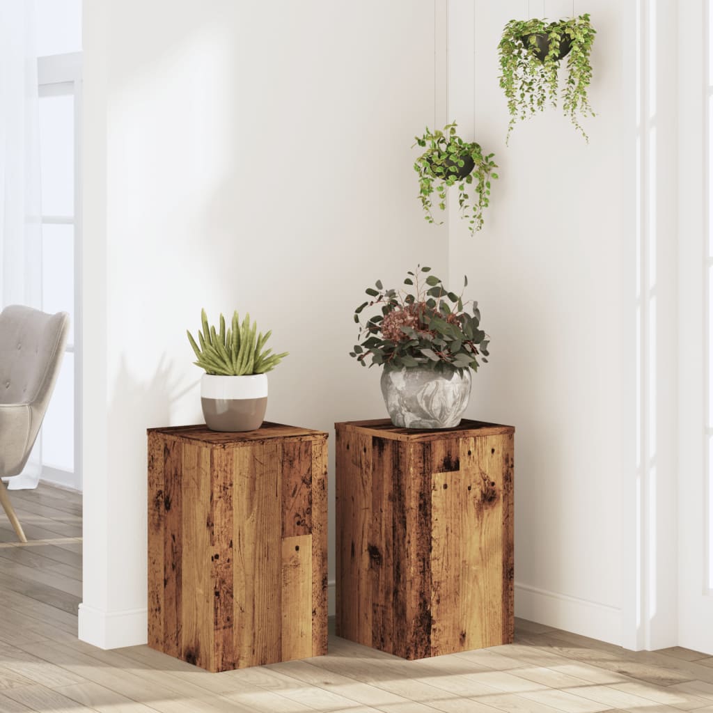 Plant Stands 2 Pcs Engineered Wood
