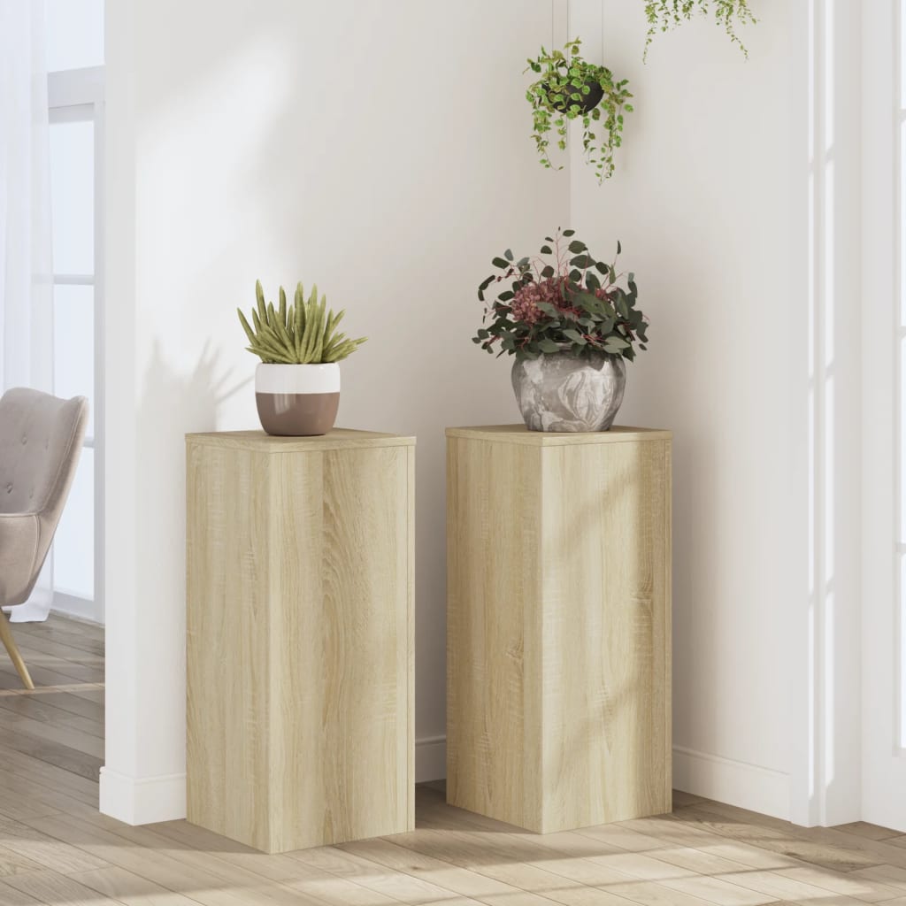 Plant Stands 2 Pcs Engineered Wood