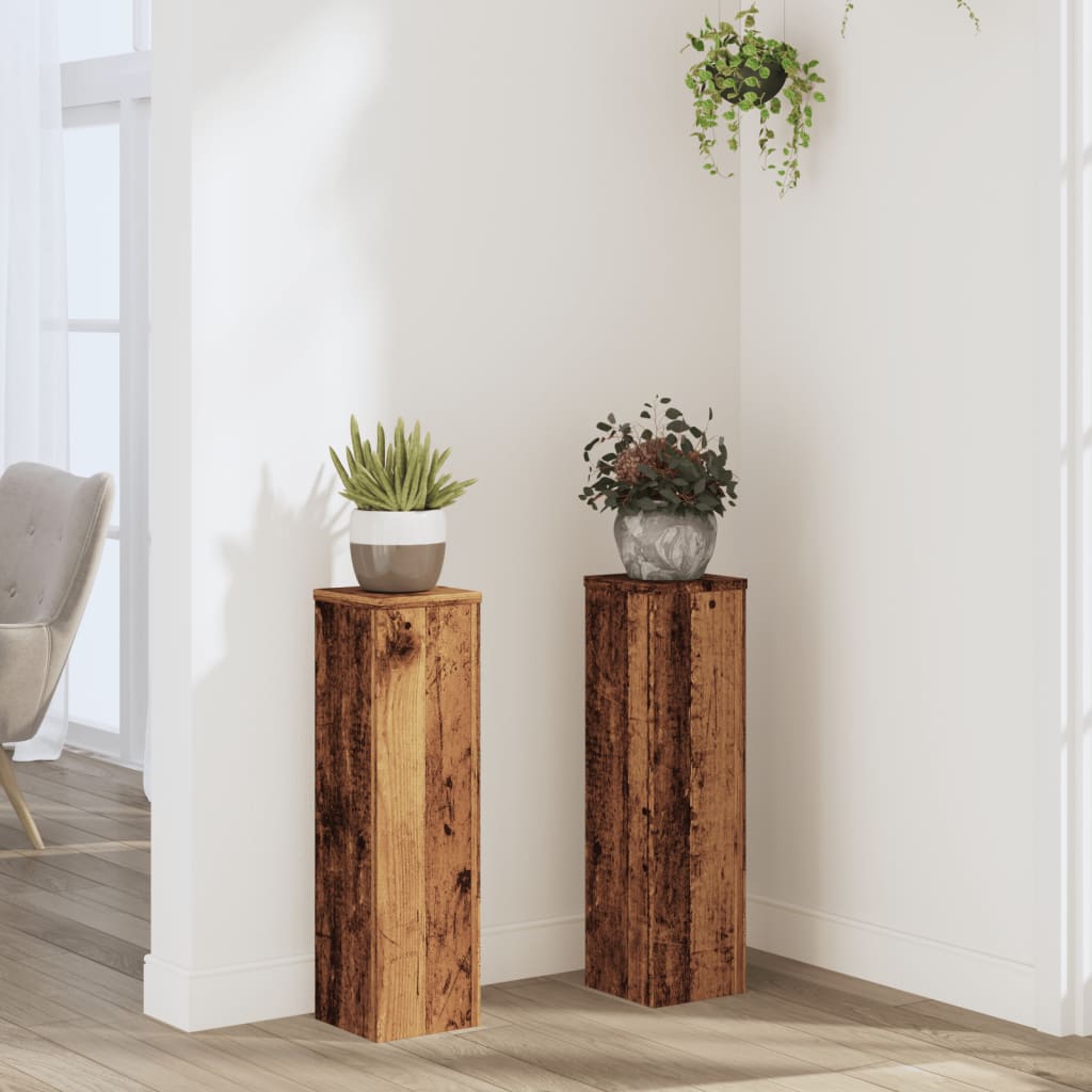 Plant Stands 2 Pcs Engineered Wood
