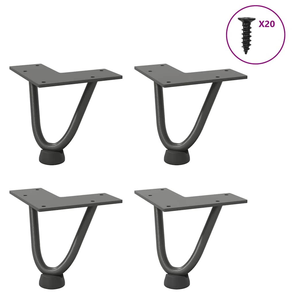 Hairpin Legs For Coffee Table 4 Pcs Solid Steel