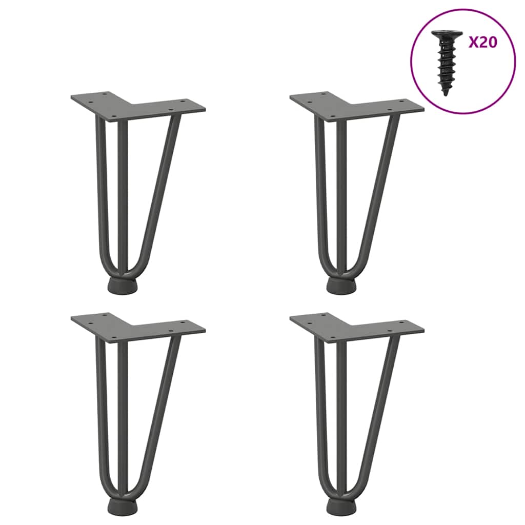 Hairpin Legs For Coffee Table 4 Pcs Solid Steel