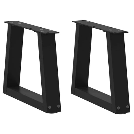 Dining Table Legs V-Shape 2 Pcs Steel