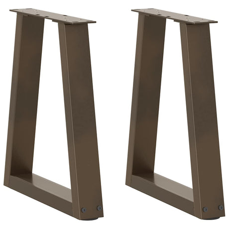 Dining Table Legs V-Shape 2 Pcs Steel