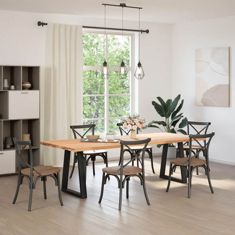 Dining Table Legs V-Shape 2 Pcs Steel
