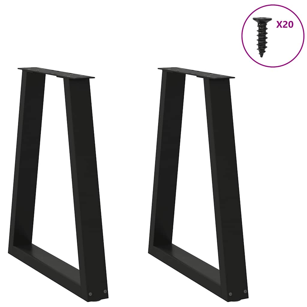 Dining Table Legs V-Shape 2 Pcs Steel