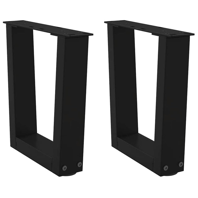 Coffee Table Legs V-Shape 2 Pcs Steel