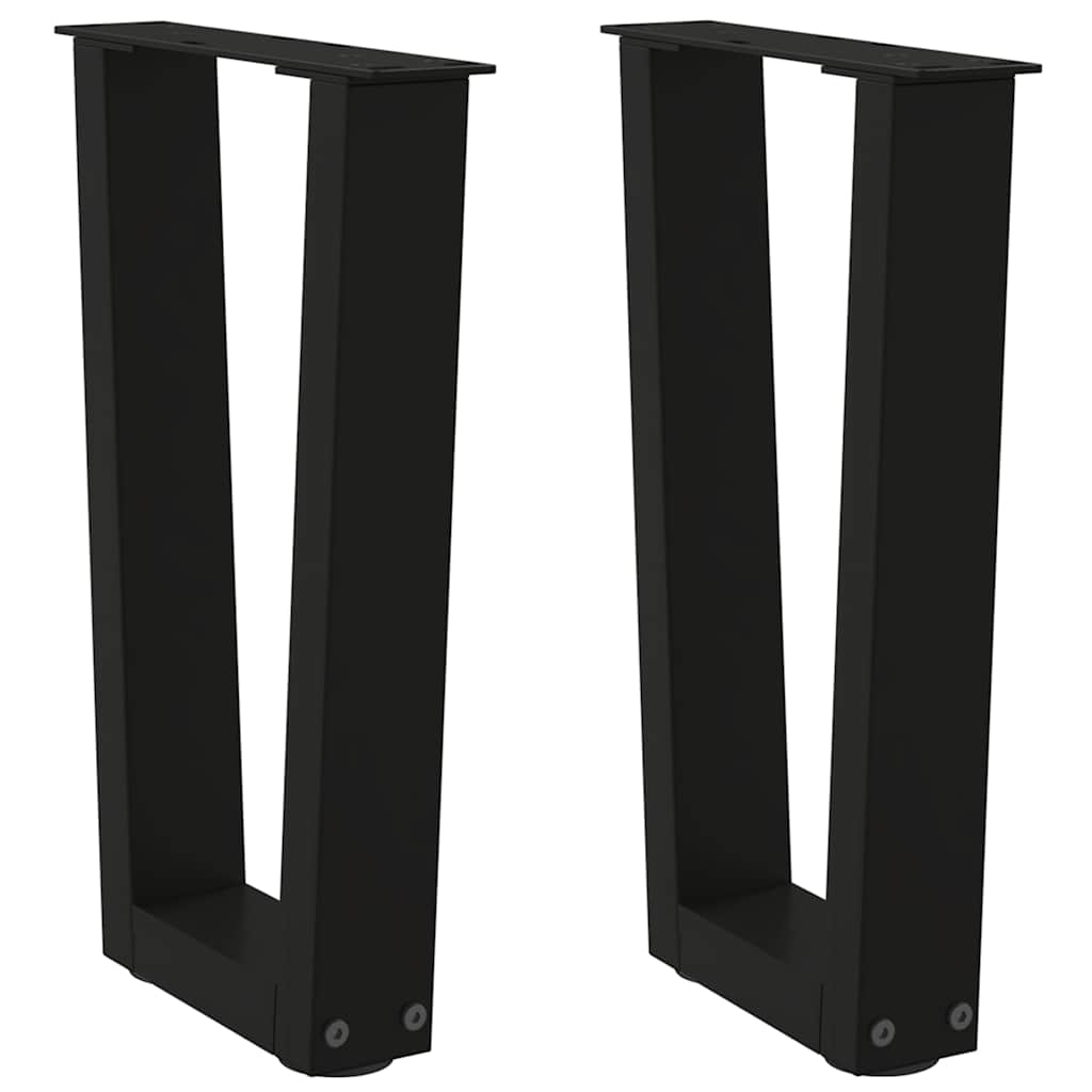 Coffee Table Legs V-Shape 2 Pcs Steel