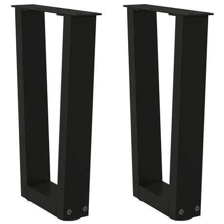 Coffee Table Legs V-Shape 2 Pcs Steel