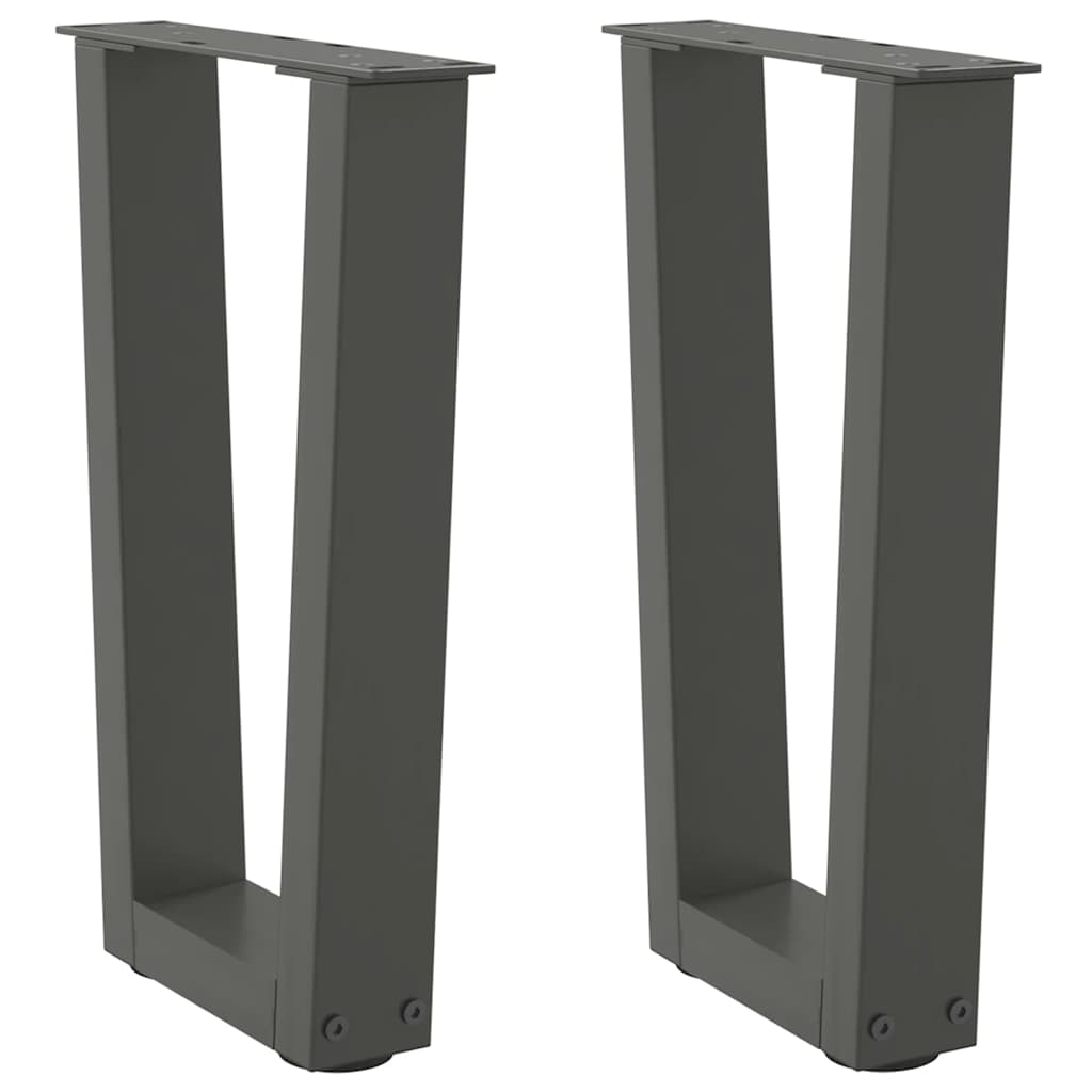 Coffee Table Legs V-Shape 2 Pcs Steel