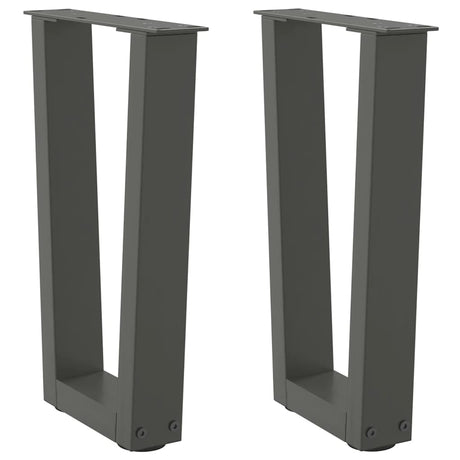 Coffee Table Legs V-Shape 2 Pcs Steel