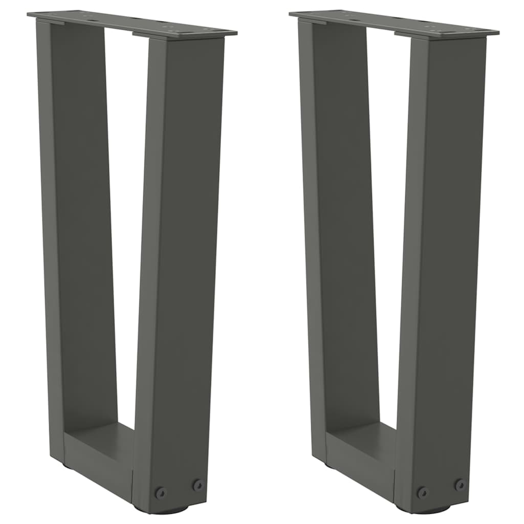 Coffee Table Legs V-Shape 2 Pcs Steel